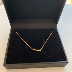 Ladies 14K Gold Necklace - Staple Style Pendant
